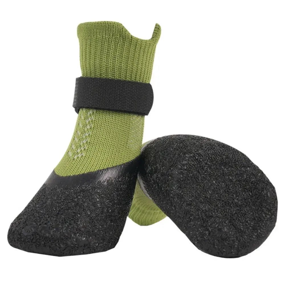 4pcs Pet Supplies Waterproof Pet Socks Shoes Breathable Anti-dirty Dog Shoes Non-slip Dog Paw Protector Winter