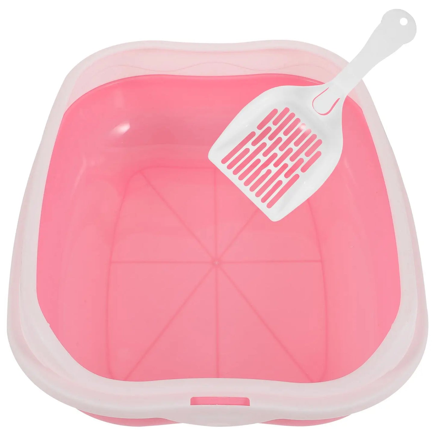 Pink Cat Litter Box Kitten Pan Large Capacity Open Type Anti Splash Breathable Fresh Pet Supplies Home Toilets Bathrooms