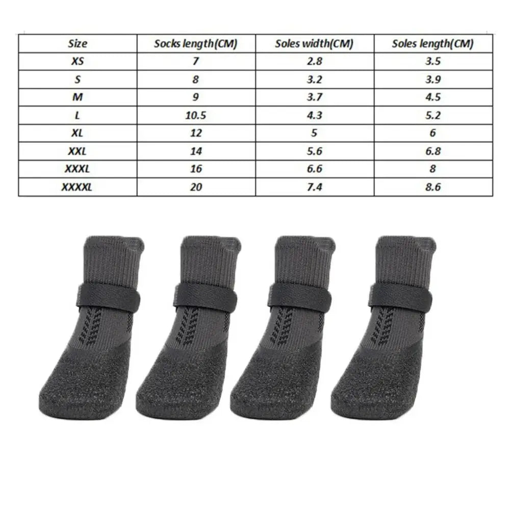 4pcs Pet Supplies Waterproof Pet Socks Shoes Breathable Anti-dirty Dog Shoes Non-slip Dog Paw Protector Winter