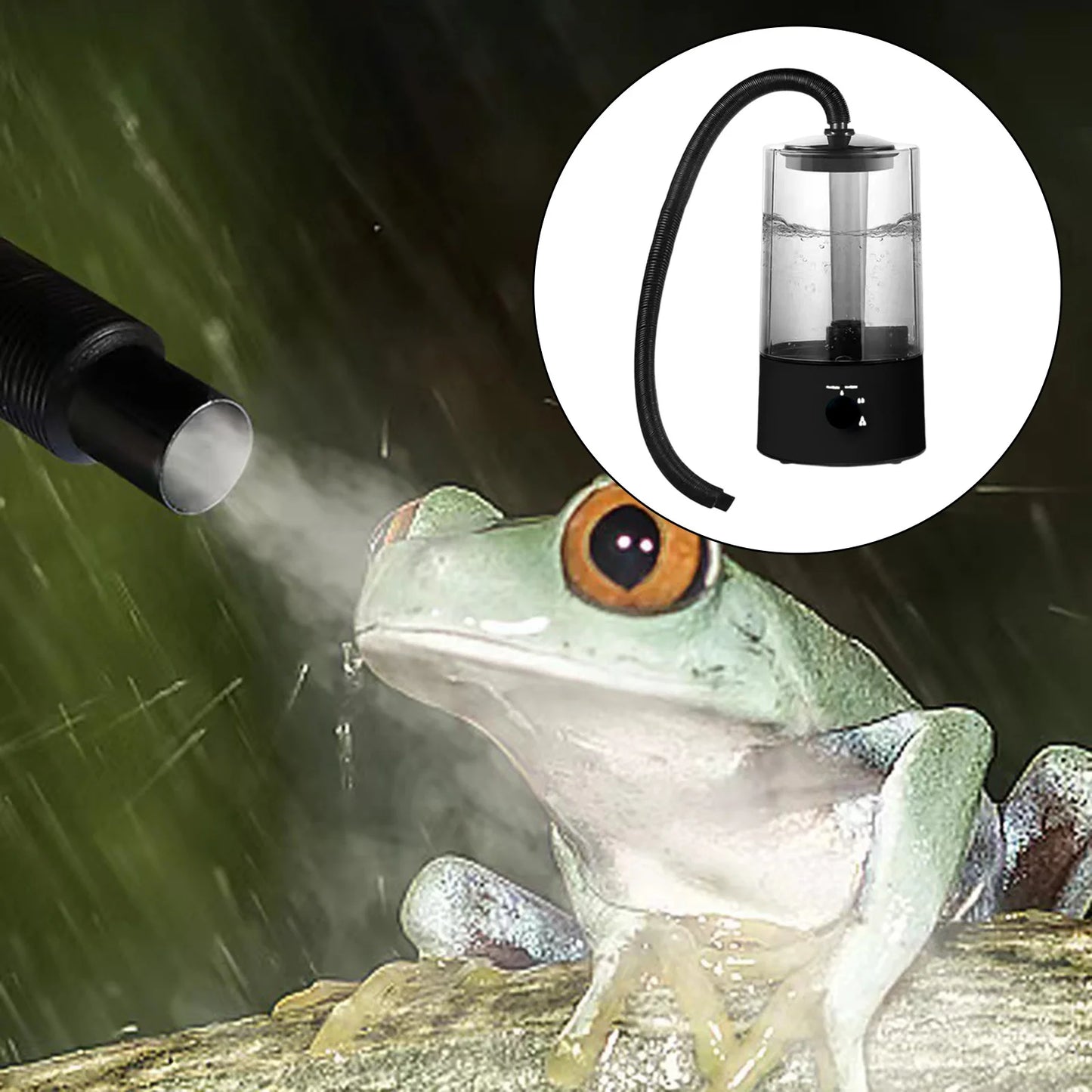 4L Reptile Humidifier Terrarium Fogger EU Power Adapter Top Fill Design Knob Control for Reptiles Amphibians Pet Supplies