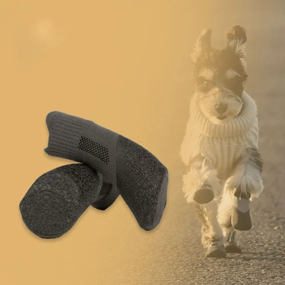 4pcs Pet Supplies Waterproof Pet Socks Shoes Breathable Anti-dirty Dog Shoes Non-slip Dog Paw Protector Winter