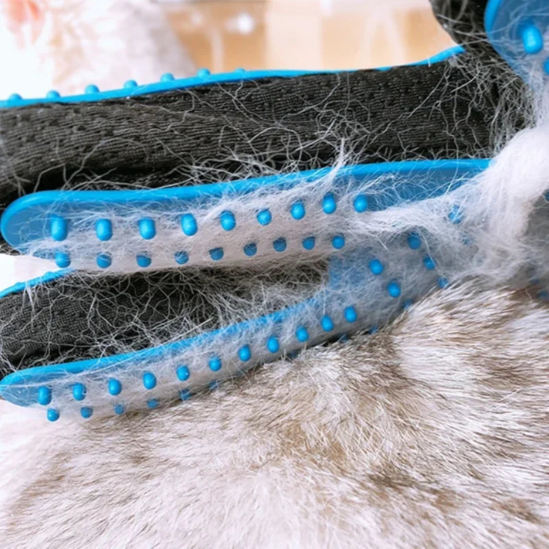 Pet Hair Remove Gloves Rubber Cat Grooming Hair Deshedding Brush Dog Comb for Bath Remover Clean Massage Pet Gloves